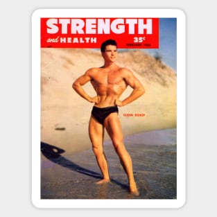 STRENGTH & HEALTH Glenn Bishop - Vintage Physique Muscle Male Model Magazine Cover Magnet